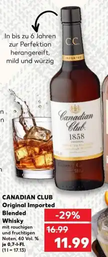 Kaufland CANADIAN CLUB Original Imported Blended Whisky Angebot