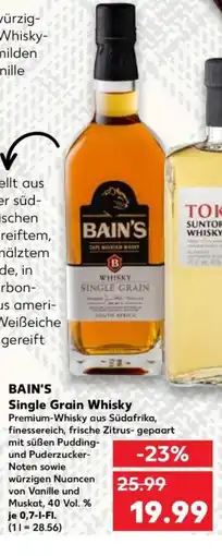 Kaufland BAIN'S Single Grain Whisky Angebot