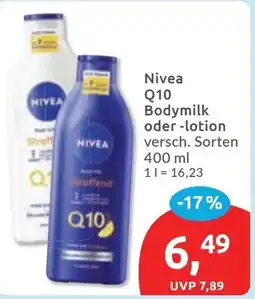 Budni Nivea Q10 Bodymilk oder -lotion Angebot