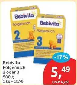 Budni Bebivita Folgemilch 2 oder 3 Angebot
