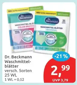Budni Dr. Beckmann Waschmittel- blätter Angebot