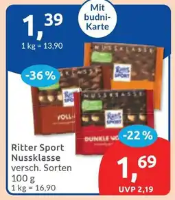 Budni Ritter Sport Nussklasse Angebot