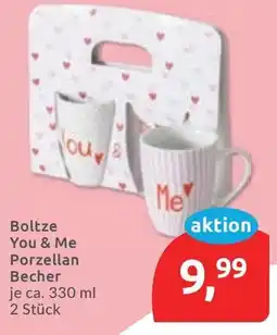 Budni Boltze You & Me Porzellan Becher 2 Stück Angebot