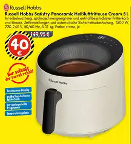 TEDi Russell Hobbs Satisfry Panoramic Heißluftfritteuse Cream 5L Angebot