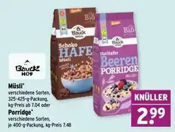 Wasgau Bauck Hof Müsli o. Porridge Angebot