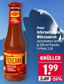 Wasgau Maggi internationale Würzsaucen Angebot