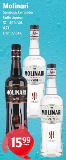 Getränke Hoffmann Molinari Sambuca Extra oder Caffe Liqueur Angebot