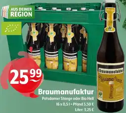 Getränke Hoffmann Braumanufaktur Potsdamer Stange oder Bio Hell Angebot