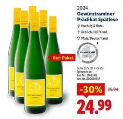 Lidl Gewürztraminer Prädikat Spätlese Angebot