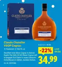 Lidl Claude Chatelier VSOP Cognac Angebot