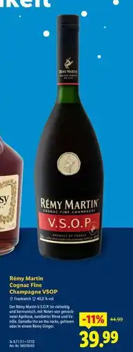 Lidl Rémy Martin Cognac Fine Champagne VSOP Angebot