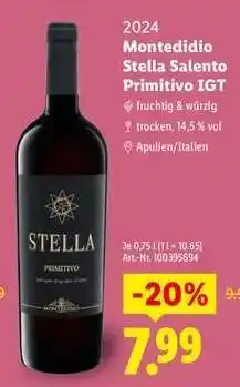 Lidl Montedidio Stella Salento Primitivo IGT Angebot