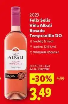 Lidl Felix Solis Viña Albali Rosado Tempranillo DO Angebot