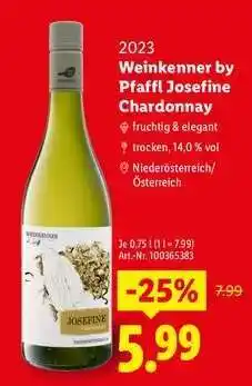 Lidl Weinkenner by Pfaffl Josefine Chardonnay Angebot