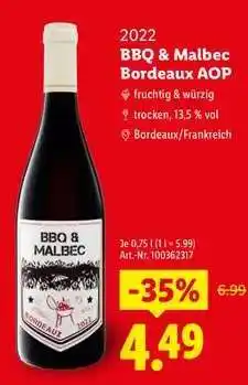 Lidl BBQ & Malbec Bordeaux AOP Angebot