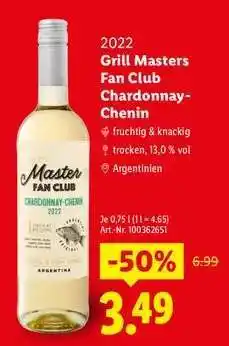 Lidl Grill Masters Fan Club Chardonnay-Chenin Angebot