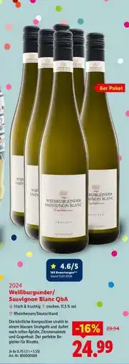 Lidl Weißburgunder Sauvignon Blanc QbA Angebot