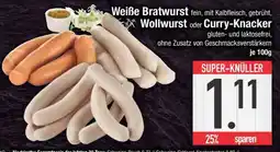 Edeka Weiße Bratwurst, Wollwurst oder Curry-Knacker Angebot