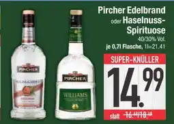 Edeka Pircher Edelbrand oder Haselnuss-Spirituose Angebot