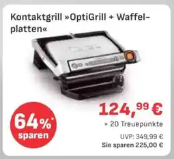 Edeka Kontaktgrill OptiGrill + Waffelplatten Angebot