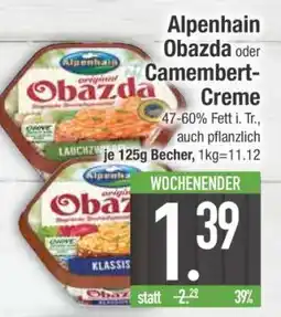 Edeka Alpenhain Obazda oder Camembert Creme Angebot