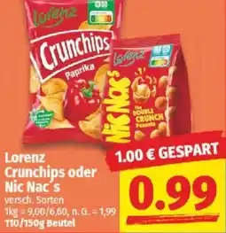 NP Discount Lorenz Crunchips oder Nic Nac's Angebot