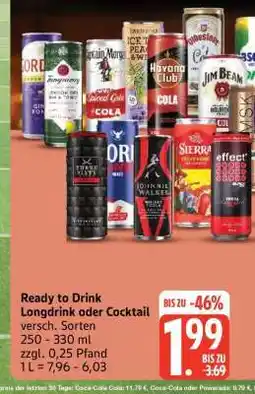 Edeka Ready to Drink Longdrink oder Cocktail Angebot