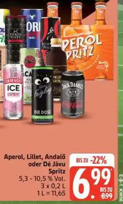 Edeka Aperol, Lillet, Andalö oder Dé Jàvu Spritz Angebot