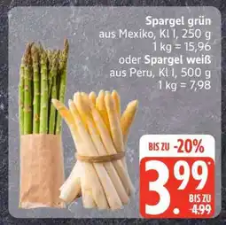 Edeka Spargel grün oder Spargel weiß Angebot