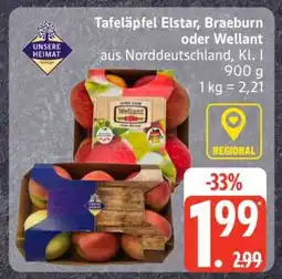 Edeka Tafeläpfel Elstar, Braeburn oder Wellant Angebot