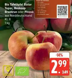 Edeka Bio Tafeläpfel Elstar, Topaz, Boskoop, Braebrun oder Pinova Angebot