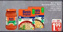 Edeka Ben’s Original Reis im Kochbeutel, Sauce Angebot