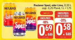 Edeka Paulaner Spezi oder Limo Angebot