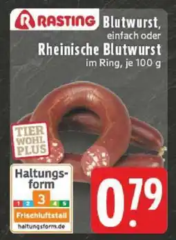 Edeka Rasting Blutwurst Angebot