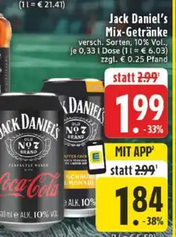 Edeka Jack Daniel's Mix-Getränke Angebot