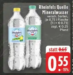 Edeka Rheinfels Quelle Mineralwasser Angebot
