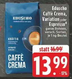 Edeka Eduscho Caffè Crema, Variation oder Espresso Angebot