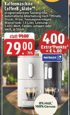 Edeka Kaffeemaschine CoffeeB Globe Angebot