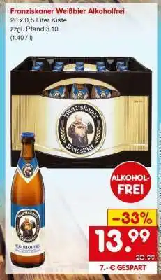 Netto Marken-Discount Franziskaner Weißbier Alkoholfrei Angebot