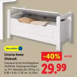 Lidl LIVARNO home Sitzbank Angebot
