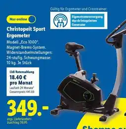 Lidl CHRISTOPEIT SPORT Ergometer Angebot