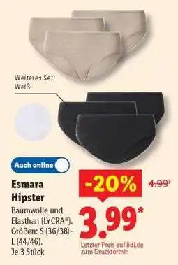 Lidl Esmara Hipster Angebot