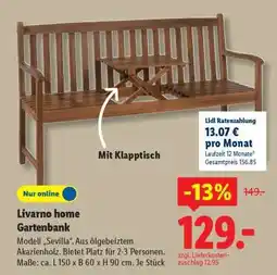 Lidl LIVARNO home Gartenbank Angebot