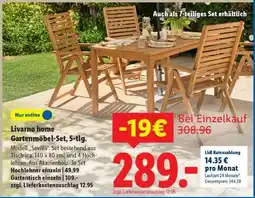 Lidl LIVARNO home Gartenmöbel-Set, 5-tlg Angebot