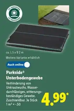 Lidl PARKSIDE Unterbodengewebe Angebot