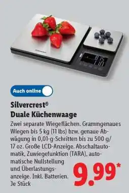 Lidl Silvercrest Duale Küchenwaage Angebot