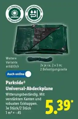 Lidl PARKSIDE Universal-Abdeckplane Angebot