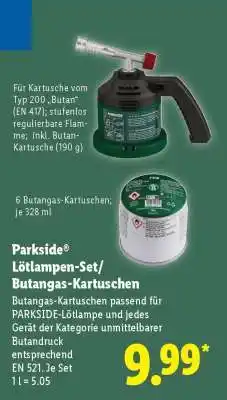 Lidl Parkside Lötlampen-Set/Butangas-Kartuschen Angebot
