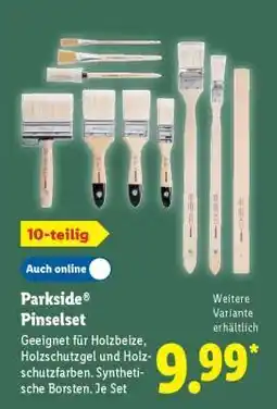 Lidl Parkside Pinselset Angebot