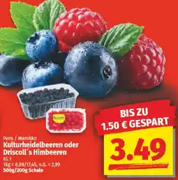 NP Discount Kulturheidelbeeren oder Driscoll's Himbeeren Angebot